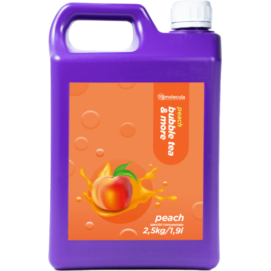 Bubble tea syrup with peach taste 2.5 kg 1:10