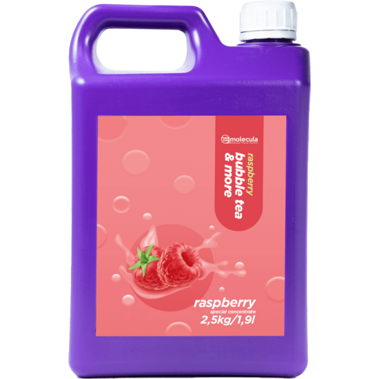 Bubble tea syrup with raspberry taste 2.5 kg 1:10