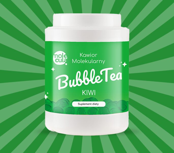 Bubble tea balls with kiwi taste