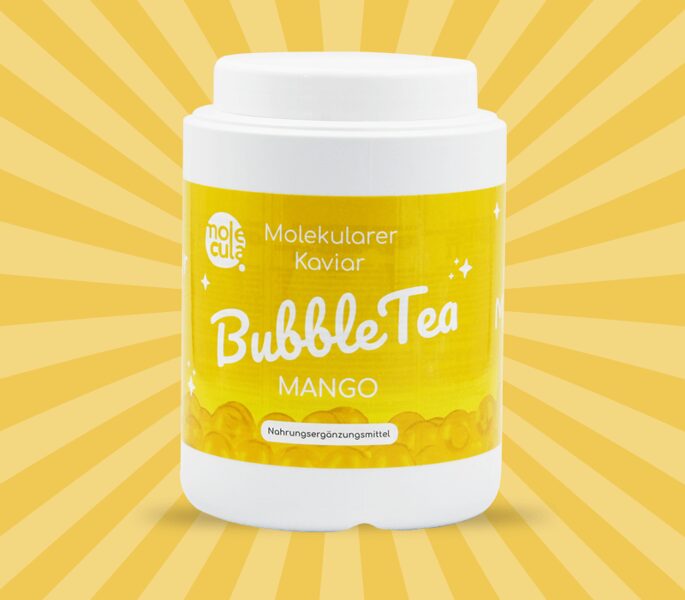 Bubble tea balls with mango taste